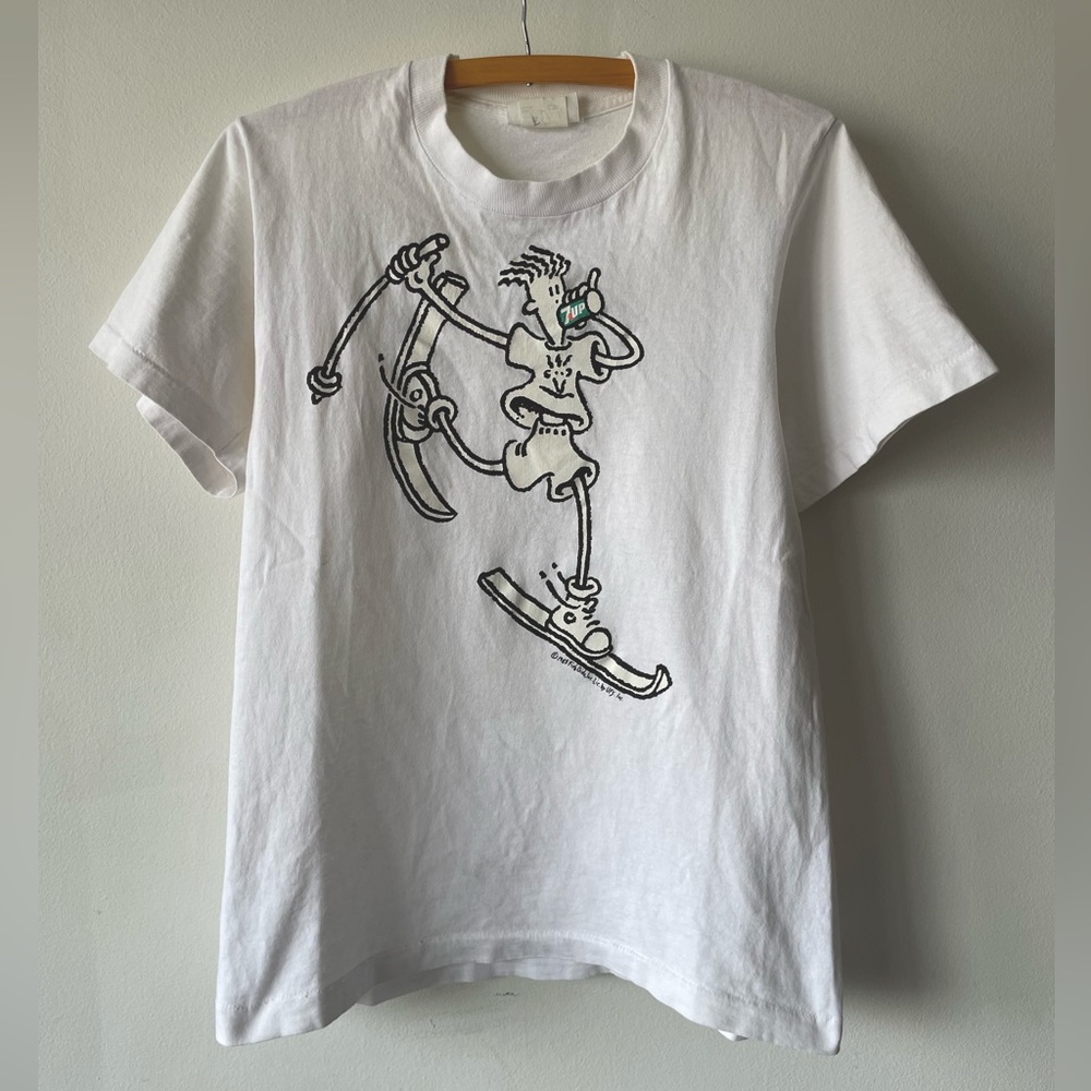 Vintage 80’s Fido Dido Ski Cartoon tee